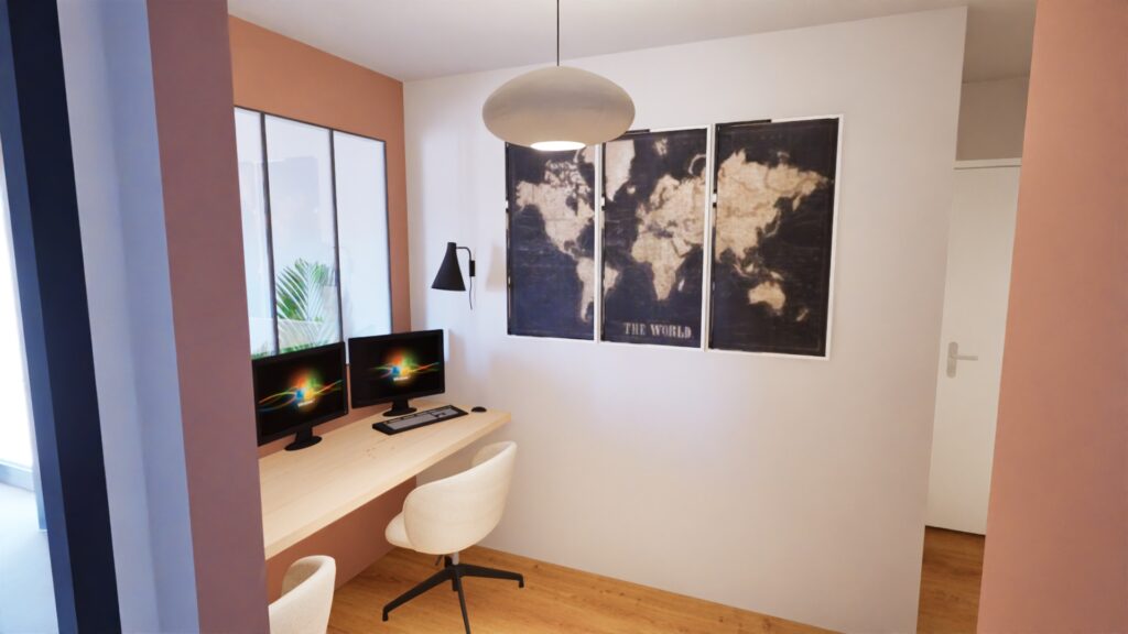 projet bureau diemoz japandi