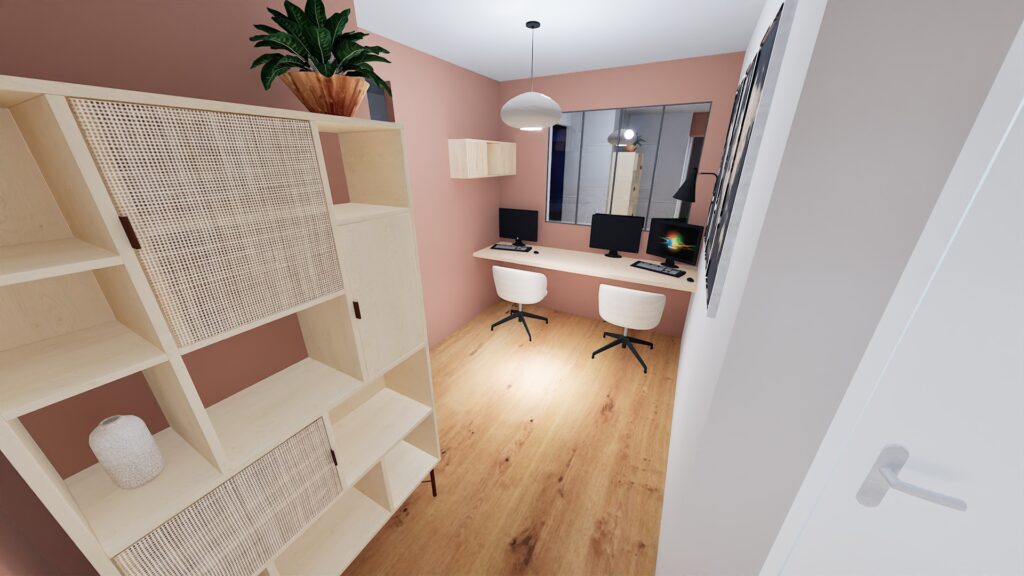 projet bureau diemoz japandi