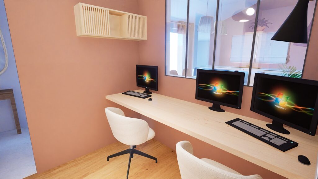 projet bureau diemoz japandi
