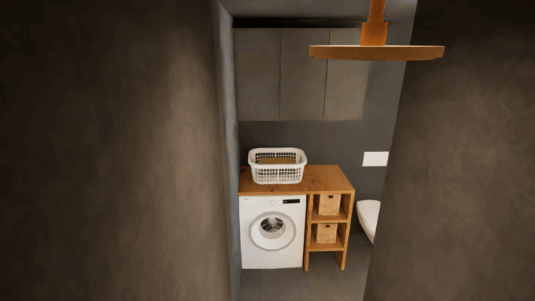 Salle de bain studio Chaponost Total look noir