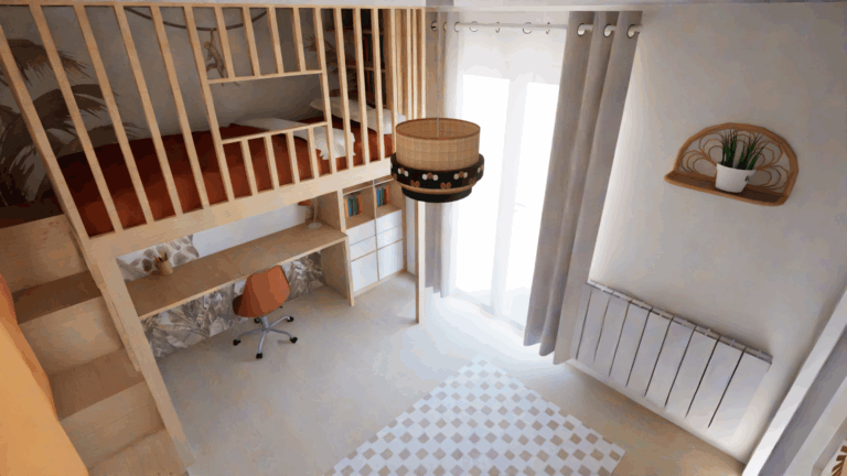 chambre enfant thème savane