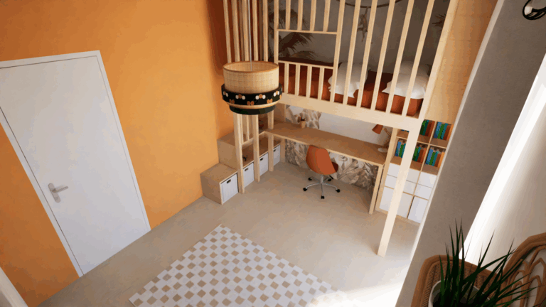 chambre enfant ton orange